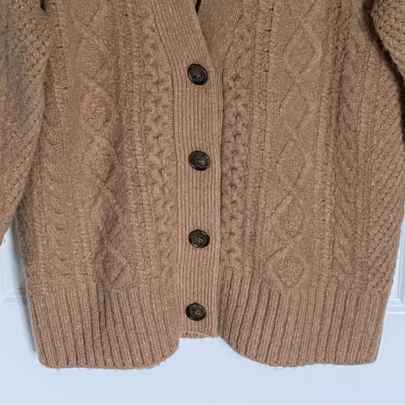 J. Crew relaxed stretch merino cable-knit sweater boyfriend fit 47588 - Picture 8 of 16